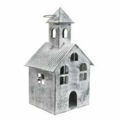 Budget 😍 Small White Metal Candle Luminary - Foreside Home & Garden ⌛