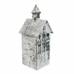 Promo 😍 Large White Metal Candle Luminary - Foreside Home & Garden 💯