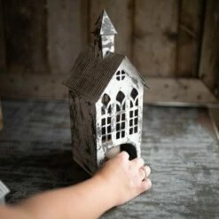 Promo 😍 Large White Metal Candle Luminary - Foreside Home & Garden 💯 -Outdoor Lighting Store unnamed file 733