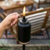 New 🧨 65" Adjustable Flame Patio Torch Resin Black - TIKI 😀 -Outdoor Lighting Store unnamed file 745