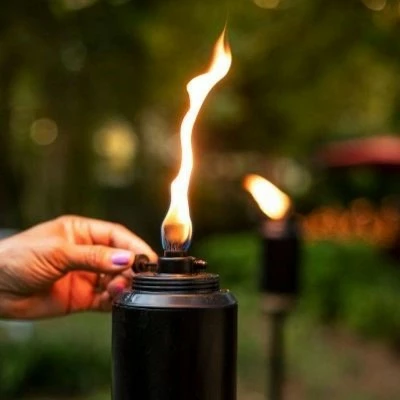 New ๐งจ 65" Adjustable Flame Patio Torch Resin Black - TIKI ๐ 4 New ๐งจ 65" Adjustable Flame Patio Torch Resin Black - TIKI ๐ - Image 2