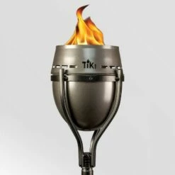 Cheapest ⭐ Tiki Brand 65" Island King Lanai Large Flame Torch Gunmetal Finish 🎁