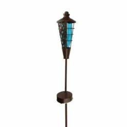 Buy โญ Northlight 38.5" Prelit Water Vapor LED Flame Outdoor Patio Torch - Blue/Brown ๐