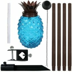 Coupon 🛒 Sunnydaze Decor Sunnydaze Outdoor Adjustable Height 3-in-1 Glass Tropical Pineapple Torches with Connected Snuffs and Metal Poles - Blue - 2pk ⭐ -Outdoor Lighting Store unnamed file 782