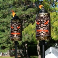 Best reviews of 🎁 Sunnydaze Decor Sunnydaze Outdoor 3-in-1 Adjustable Height Tiki Face Patio and Lawn Torch Light Set - 2pk ⭐ -Outdoor Lighting Store unnamed file 797