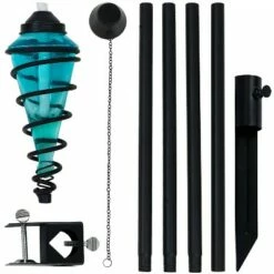 Wholesale 😍 Sunnydaze Decor Sunnydaze Outdoor Adjustable Height Glass and Metal Swirl Patio and Lawn Citronella Torch Set - Blue - 2pk 🎉 -Outdoor Lighting Store unnamed file 819