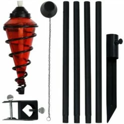 Flash Sale 😍 Sunnydaze Decor Sunnydaze Outdoor Adjustable Height Glass and Metal Swirl Patio and Lawn Citronella Torch Set - Red - 2pk 👏 -Outdoor Lighting Store unnamed file 826