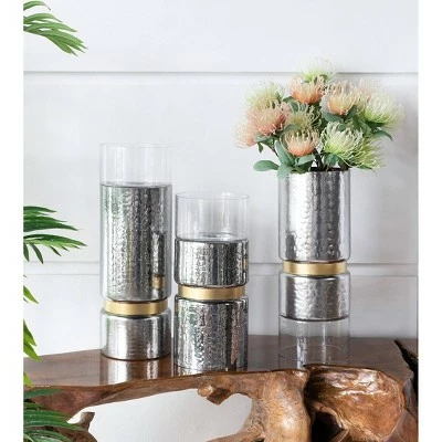 Best deal ✔️ Clear & Mercury Candle Holder - Silver - A&B Home 🌟 3 Best deal ✔️ Clear & Mercury Candle Holder - Silver - A&B Home 🌟 - Image 3