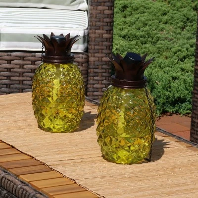 Outlet 🎉 Sunnydaze Decor Sunnydaze Outdoor Adjustable Height 3-in-1 Glass Tropical Pineapple Torches with Connected Snuffs and Metal Poles - Yellow - 2pk ⭐ 3 Outlet 🎉 Sunnydaze Decor Sunnydaze Outdoor Adjustable Height 3-in-1 Glass Tropical Pineapple Torches with Connected Snuffs and Metal Poles - Yellow - 2pk ⭐