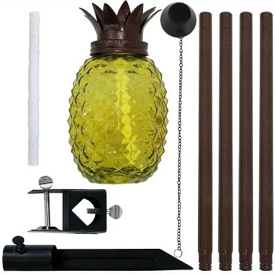 Outlet 🎉 Sunnydaze Decor Sunnydaze Outdoor Adjustable Height 3-in-1 Glass Tropical Pineapple Torches with Connected Snuffs and Metal Poles - Yellow - 2pk ⭐ 7 Outlet 🎉 Sunnydaze Decor Sunnydaze Outdoor Adjustable Height 3-in-1 Glass Tropical Pineapple Torches with Connected Snuffs and Metal Poles - Yellow - 2pk ⭐ - Image 5