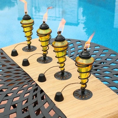 Coupon 🌟 Sunnydaze Decor Sunnydaze Outdoor Tabletop Glass and Metal Swirl Patio Table and Lawn Citronella Torch Set - Yellow - 8pk 👍 3 Coupon 🌟 Sunnydaze Decor Sunnydaze Outdoor Tabletop Glass and Metal Swirl Patio Table and Lawn Citronella Torch Set - Yellow - 8pk 👍