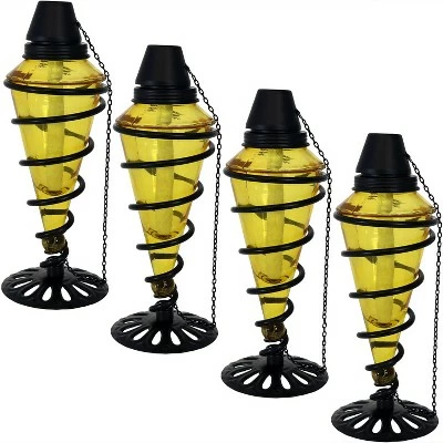 Coupon 🌟 Sunnydaze Decor Sunnydaze Outdoor Tabletop Glass and Metal Swirl Patio Table and Lawn Citronella Torch Set - Yellow - 8pk 👍 6 Coupon 🌟 Sunnydaze Decor Sunnydaze Outdoor Tabletop Glass and Metal Swirl Patio Table and Lawn Citronella Torch Set - Yellow - 8pk 👍 - Image 4
