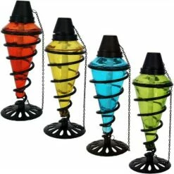 Best deal ❤️ Sunnydaze Decor Sunnydaze Outdoor Tabletop Glass and Metal Swirl Patio Table and Lawn Citronella Torch Set - Blue, Red, Green, and Yellow - 4pc ✨ 9 Best deal ❤️ Sunnydaze Decor Sunnydaze Outdoor Tabletop Glass and Metal Swirl Patio Table and Lawn Citronella Torch Set - Blue, Red, Green, and Yellow - 4pc ✨ -Outdoor Lighting Store unnamed file 864