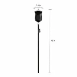 New ✨ Nature Spring 45" Adjustable Black Metal Flame Torch Lamp ❤️