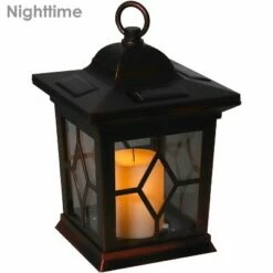 New 🔥 Sunnydaze Decor Sunnydaze Outdoor Lucien Hanging Tabletop Solar LED Rustic Farmhouse Decorative Candle Lantern - 9" - Copper - 4pk 👍 -Outdoor Lighting Store unnamed file 938
