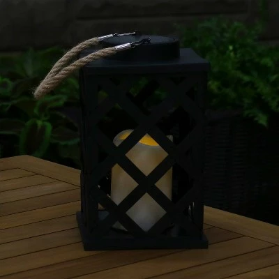 Top 10 💯 Sunnydaze Decor Sunnydaze Outdoor Modern Crosshatch Hanging Tabletop Solar LED Rustic Farmhouse Decorative Candle Lantern - 9" - Black ⌛ 3 Top 10 💯 Sunnydaze Decor Sunnydaze Outdoor Modern Crosshatch Hanging Tabletop Solar LED Rustic Farmhouse Decorative Candle Lantern - 9" - Black ⌛