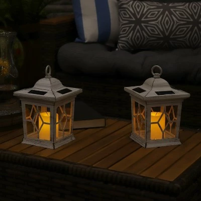 Cheapest π Sunnydaze Decor Sunnydaze Outdoor Lucien Hanging Tabletop Solar LED Rustic Farmhouse Decorative Candle Lantern - 9" - White - 2pk π― 3 Cheapest π Sunnydaze Decor Sunnydaze Outdoor Lucien Hanging Tabletop Solar LED Rustic Farmhouse Decorative Candle Lantern - 9" - White - 2pk π―