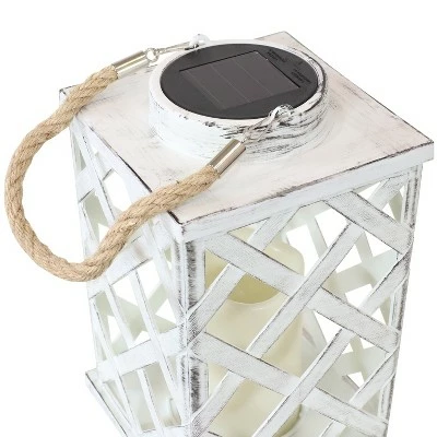 Discount ๐ฅ Sunnydaze Decor Sunnydaze Outdoor Modern Crosshatch Hanging Tabletop Solar LED Rustic Farmhouse Decorative Candle Lantern - 9" - White - 2pk ๐ 5 Discount ๐ฅ Sunnydaze Decor Sunnydaze Outdoor Modern Crosshatch Hanging Tabletop Solar LED Rustic Farmhouse Decorative Candle Lantern - 9" - White - 2pk ๐ - Image 3