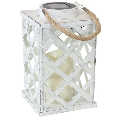 Discount ๐ฅ Sunnydaze Decor Sunnydaze Outdoor Modern Crosshatch Hanging Tabletop Solar LED Rustic Farmhouse Decorative Candle Lantern - 9" - White - 2pk ๐ 8 Discount ๐ฅ Sunnydaze Decor Sunnydaze Outdoor Modern Crosshatch Hanging Tabletop Solar LED Rustic Farmhouse Decorative Candle Lantern - 9" - White - 2pk ๐ - Image 6