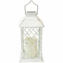 Outlet 🥰 Sunnydaze Decor Sunnydaze Outdoor Concord Hanging Tabletop Solar LED Rustic Farmhouse Decorative Candle Lantern - 11" - White 🎉 11 Outlet 🥰 Sunnydaze Decor Sunnydaze Outdoor Concord Hanging Tabletop Solar LED Rustic Farmhouse Decorative Candle Lantern - 11" - White 🎉 -Outdoor Lighting Store unnamed file 986