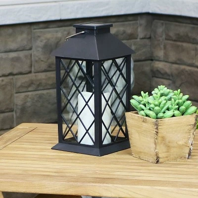 Top 10 ⌛ Sunnydaze Decor Sunnydaze Outdoor Concord Hanging Tabletop Solar LED Rustic Farmhouse Decorative Candle Lantern - 11" - Black ⭐ 4 Top 10 ⌛ Sunnydaze Decor Sunnydaze Outdoor Concord Hanging Tabletop Solar LED Rustic Farmhouse Decorative Candle Lantern - 11" - Black ⭐ - Image 2